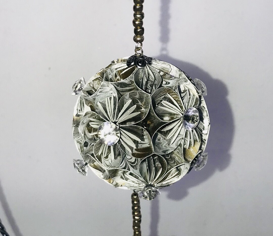 CHRISTMAS Gift STAR Kusudama Modular Origami Ornament Handmade in Gold ...