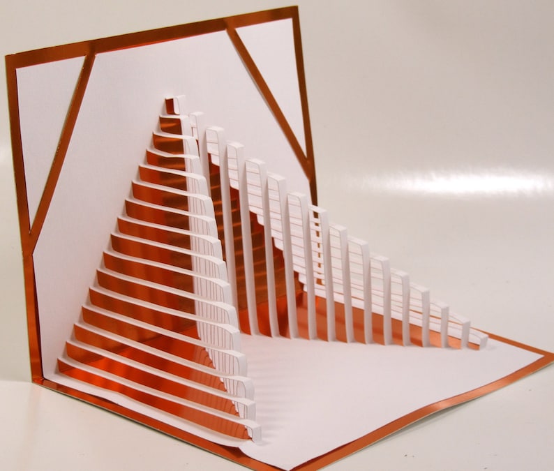 Paper Sculpture Pop Up 3d Stairs To Success Handmade Cut By Hand Paper Sculpture Pop Up 3d Stairs To Success Handmade Cut By Hand