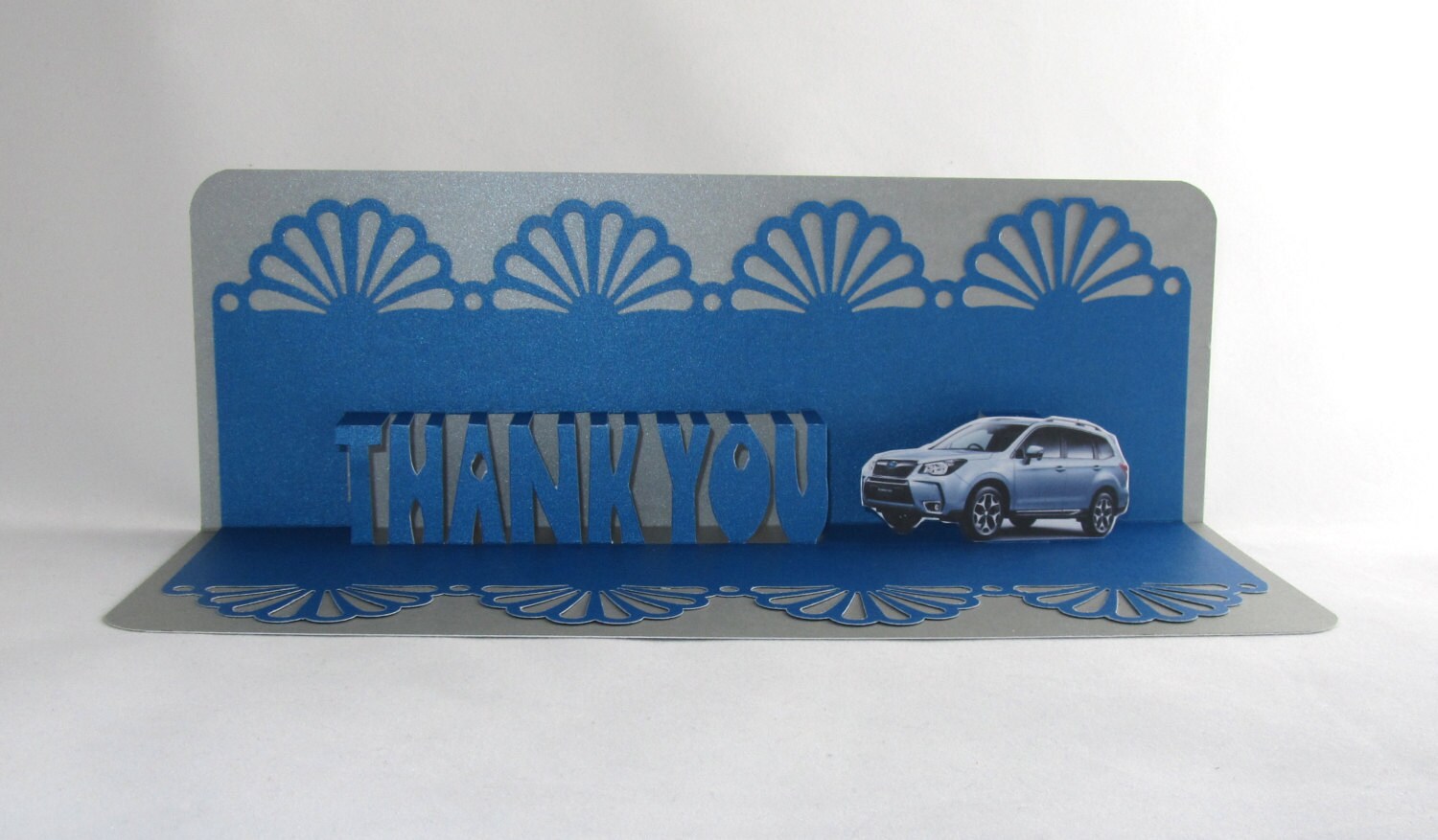 THANK YOU Car Dealership 3D Pop Up Greeting Card in Metallic Etsy