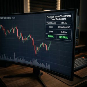 Multi-Timeframe TradingView Trend Dashboard | Non-Repainting Trading Indicator (Forex, Crypto, Stocks)
