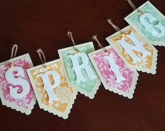 春のバナーキットデジタルカッティングファイル SVG、DXF、PDF、Studio