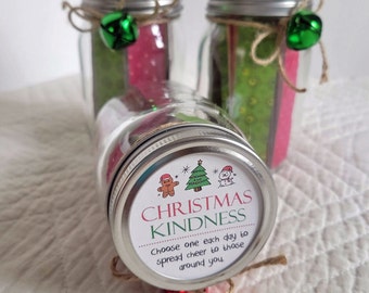 DIYクリスマス親切瓶キット（PDF印刷可能）