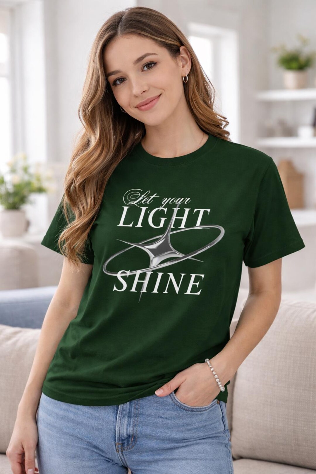 Let Your Light Shine Christian T-shirt | Unisex Faith Tee - Etsy