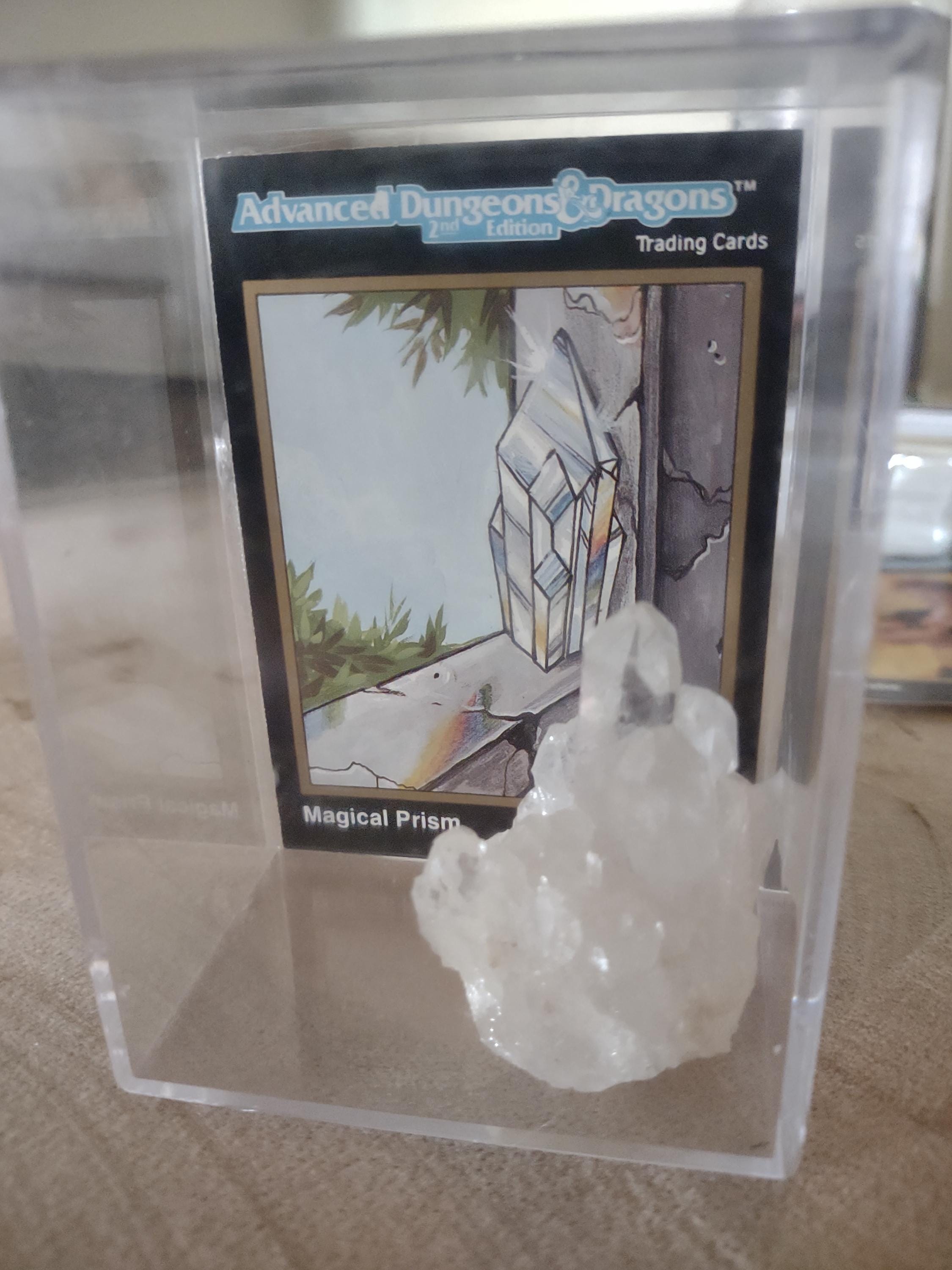 Vintage "Advanced" Dungeons and Dragons 2nd Edition, Collectible desktop knickknacks Rare Artifact Trading card display Crystal Prism