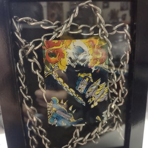 Boîte d'ombre Ghostrider unique en son genre. Merveille, Chaînes, Esprit de vengeance