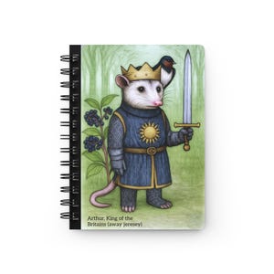 Arthur the Possum King of the Britains (away jersey) - Spiral Notebook | Monty Python