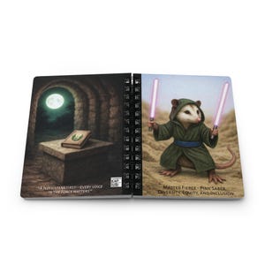 Pink Lightsaber - Possum Jedi | Spiral Bound Journal Bild 7