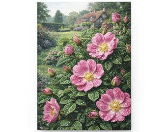 Rosa Rugosa Floral Hardcover Journal
