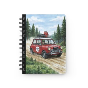 Team Mini of Portland | Vintage Car Adventure Spiral Notebook