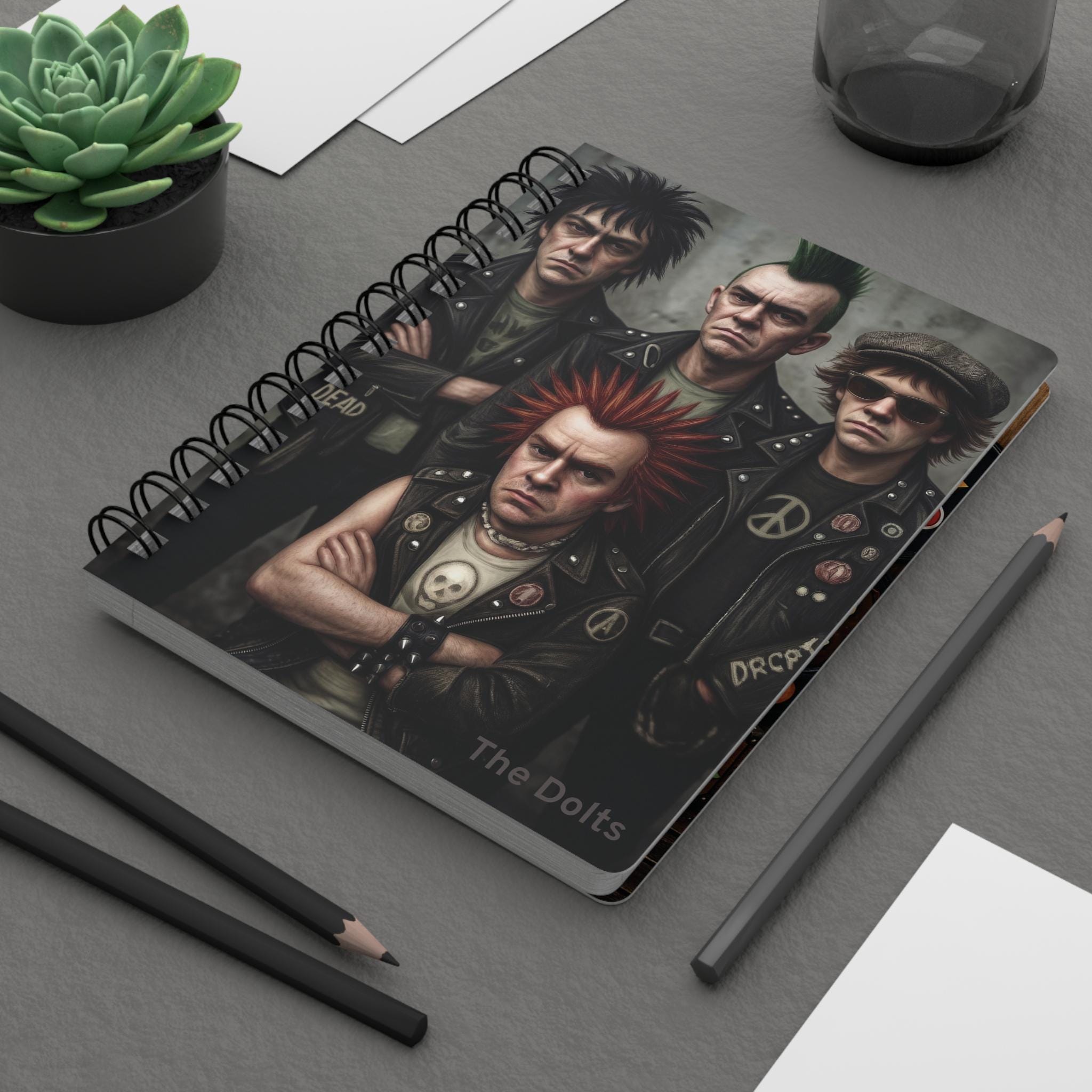 The Dolts - Punk Band Portrait Spiral Notebook - Etsy