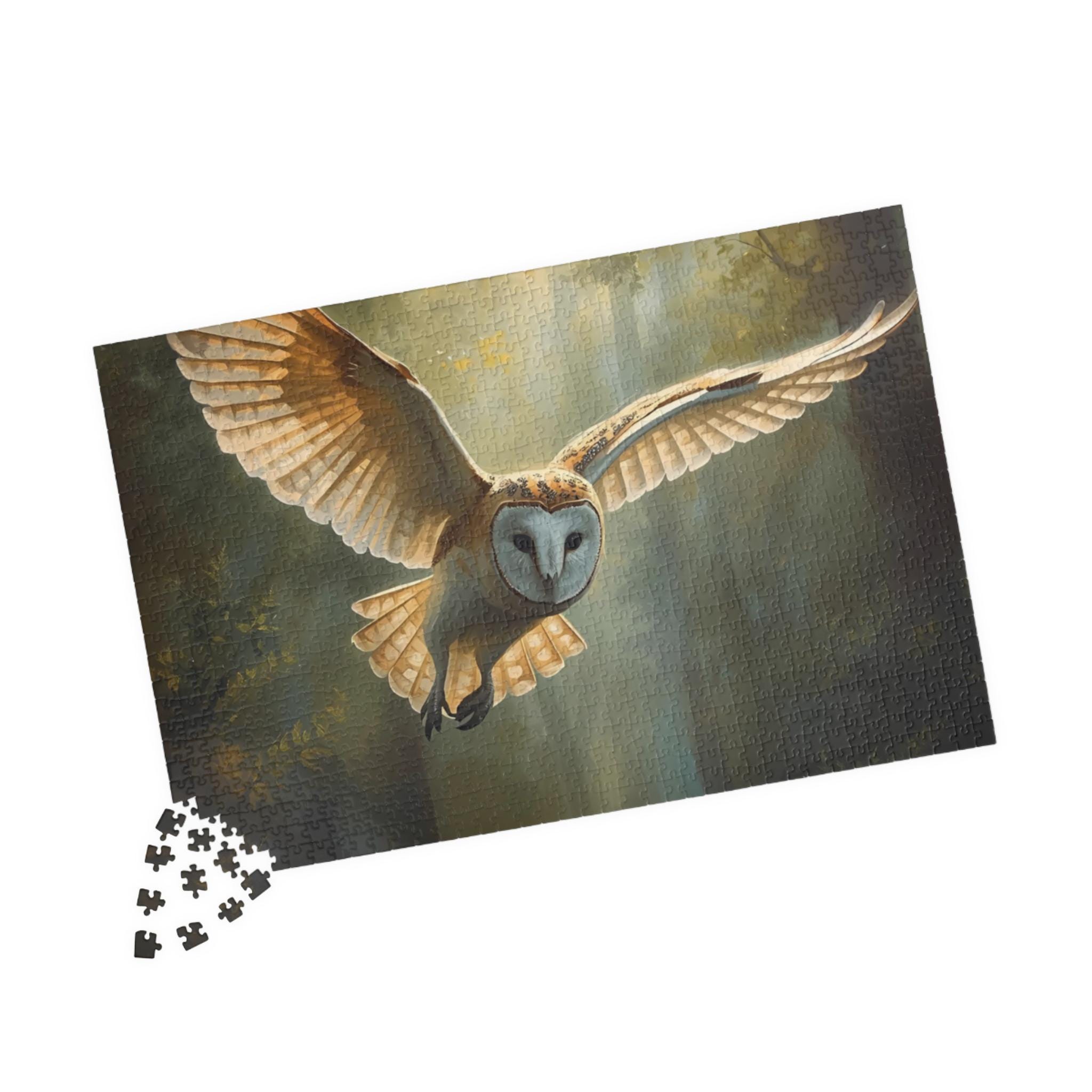 Puzzle, Barn Owl Jigsaw Puzzle with , 252, 520, 1014 Pieces, Mental Challenge Game, Relaxing Hobby,