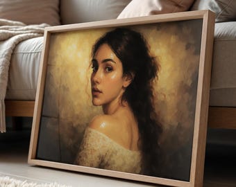 Schilderij van foto: aangepast portret, cadeau stel, jubileumcadeau, digitaal