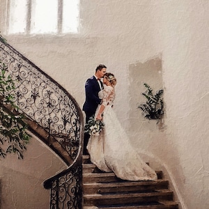 Custom Oil Painting From Photo Framed or on Canvas, Couple Gifts, Wedding Portrait, Anniversary Gift, Custom Portrait from Photo