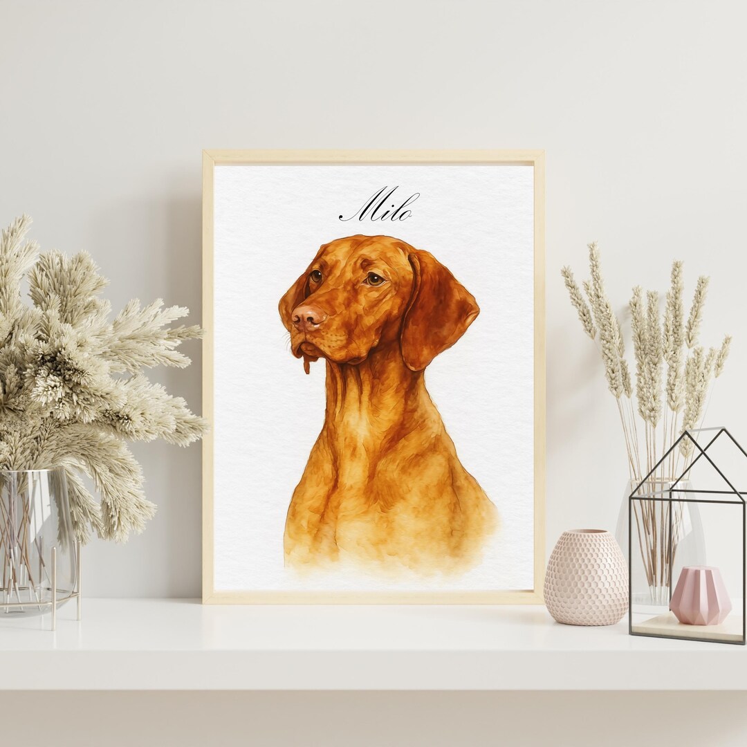 Custom Pet Portrait, Watercolor Style, Dog or Cat, Memorial Art - Etsy