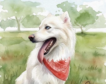 Retratos personalizados en acuarela a partir de fotos de mascotas Retratos digitales personalizados de perros Retratos de gatos Retratos de perros pintados a medida Arte conmemorativo para mascotas