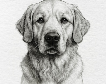 Custom Pet Portrait, Sketch Style, Pet Memorial Art