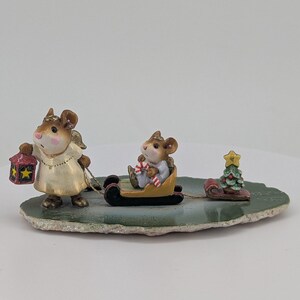 Wee Forest Folk Lighting the Way Christmas Mouse Sleigh - Etsy