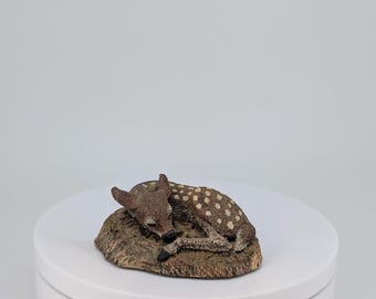 Vintage Wildlife Collection Bronze Cast Deer Fawn