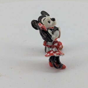 Mini Mickey Minnie Mouse Figurine Pair Vintage Character Miniatures image 2