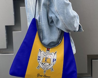 Personalized Sigma Gamma Rho Bag,Tote Bag with Name,Shoulder Bag,Sorority Handbag,Sorority Gift
