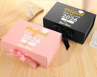 Personalized Keepsake Box For  Masters Graduation,Graduation Gift for Besties, Mastered It Gift Box