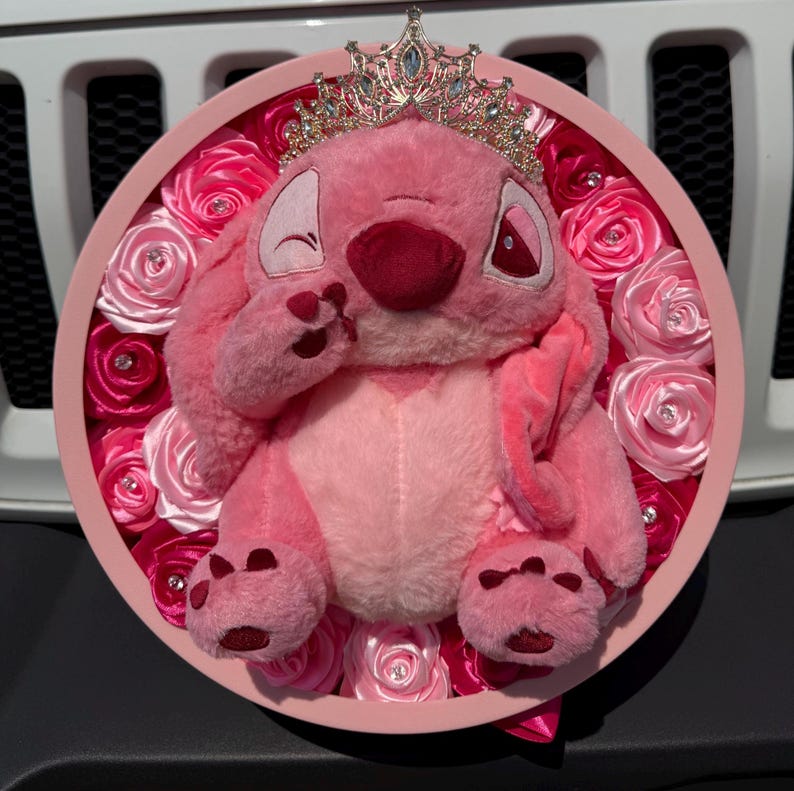Stitch Eternal Roses Stitch Plush & Eternal Roses Box Arrangement With Crown - Etsy