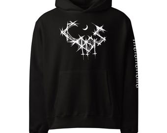 Übergroßer schwerer Kapuzenpullover