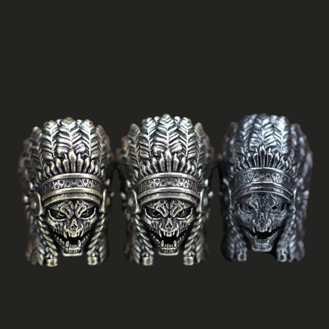 Africa Demon Chief Brass EDC Bead – DIY Paracord, Lanyard & Woven ...