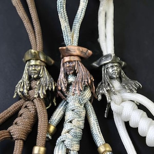 Perlina in ottone per paracord, perlina EDC da capitano pirata, perlina per cordino da coltello, ciondolo nautico per portachiavi, accessorio fai da te per paracord