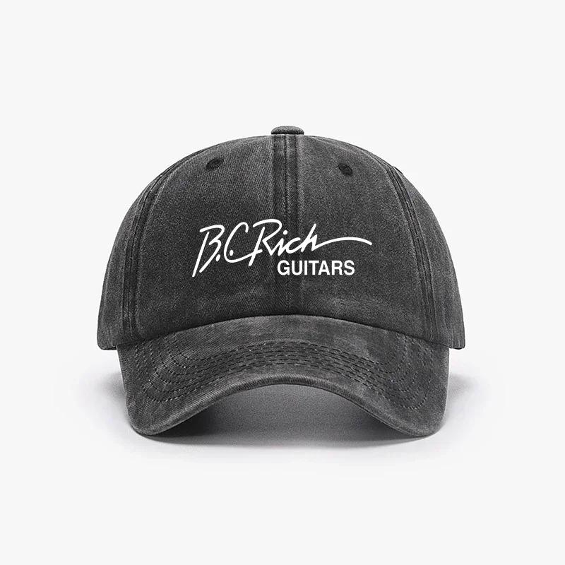 Discover BC Rich Guitar Vintage Washed Baseball Cap - Printed Logo Adjustable Cotton Unisex&nbsp;Dad Hat