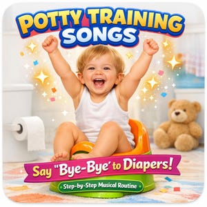 Potträningssånger för småbarn: 5 MP3-paket | Steg-för-steg-musik för toalettrutinen