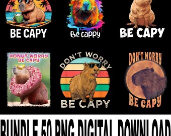 Capybara Summer Vibes PNG – Funny Chill Capybara Cute Summer Clipart
