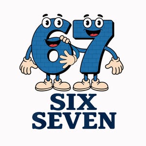 Steal a Brainrot Six Seven Italian Brainrot Kids Gaming Meme Png, Baseball Number, Six Seven Ice Cream Drip 67 Meme Gen Alpha Slang Png