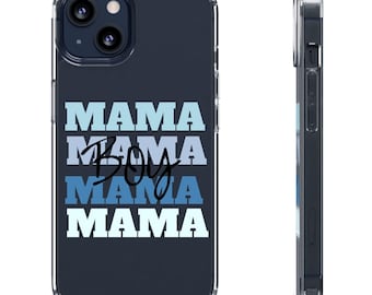 Blått Boy Mama-mobilskal | Genomskinligt skal