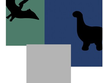 Dinosaur Nursery Prints: Set of 3 Minimalist Wall Art (Digital Download)