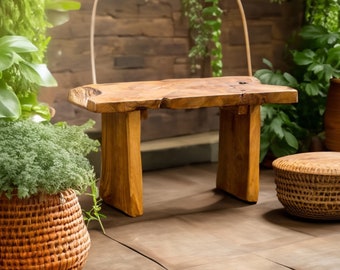 Artisan Teak Wood Handmade Garden Bench