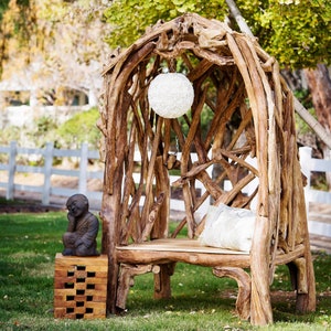 The Legacy Teak Wood Arbor Bench Garden Gazebo Sitting Area