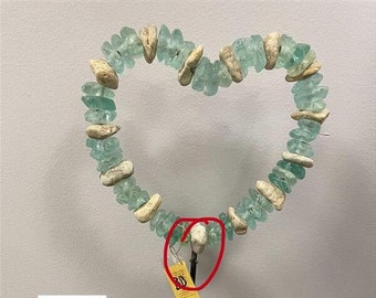 Damaged Recycled Glass Heart Garden Stand (BB)