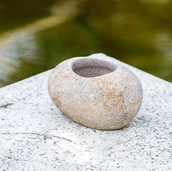 River Stone Pot Natural Rock Planter