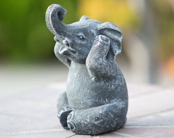 Lucky Baby Elephant Decorative Statue for Your Home or Garden