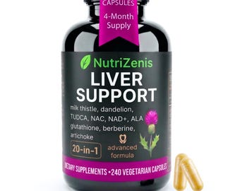 Leverontgiftingssupplement – leverondersteuning met TUDCA, NAC en mariadistel – natuurlijke leverreinigingscapsules voor dagelijkse gezondheidsdetox – 240 counts