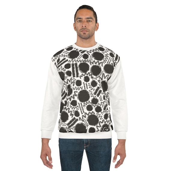 Black Ink Polka Dot Sweatshirt