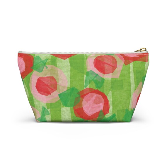 Abstract Floral Accessory Pouch