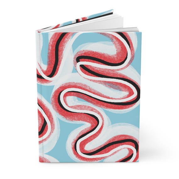 Abstract Red Swirl Hardcover Journal | Matte