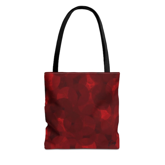 Red Bokeh Pattern Tote Bag