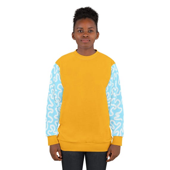Blue Squiggle Sleeve Sweatshirt