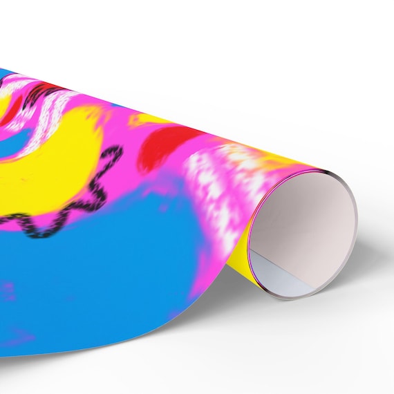 Colorful Paint Splotches Wrapping Paper | Bright Abstract Gift Wrap