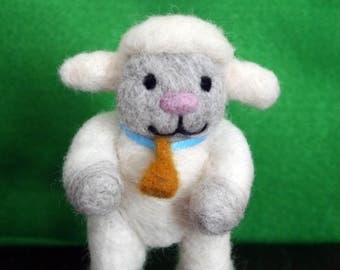 Sebastian Sheep Needle Felted Wool Figurine