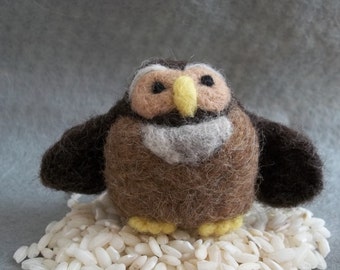 Owen Owl Felted Figurine