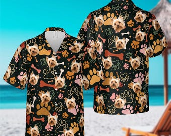 Personalized Dog Lover Hawaiian Shirt, Dog Dad Aloha Shirt, Dog Owner Gift Shirt for Men, Dog Dad Fathers Day Gift, Gifts for Dog Lovers